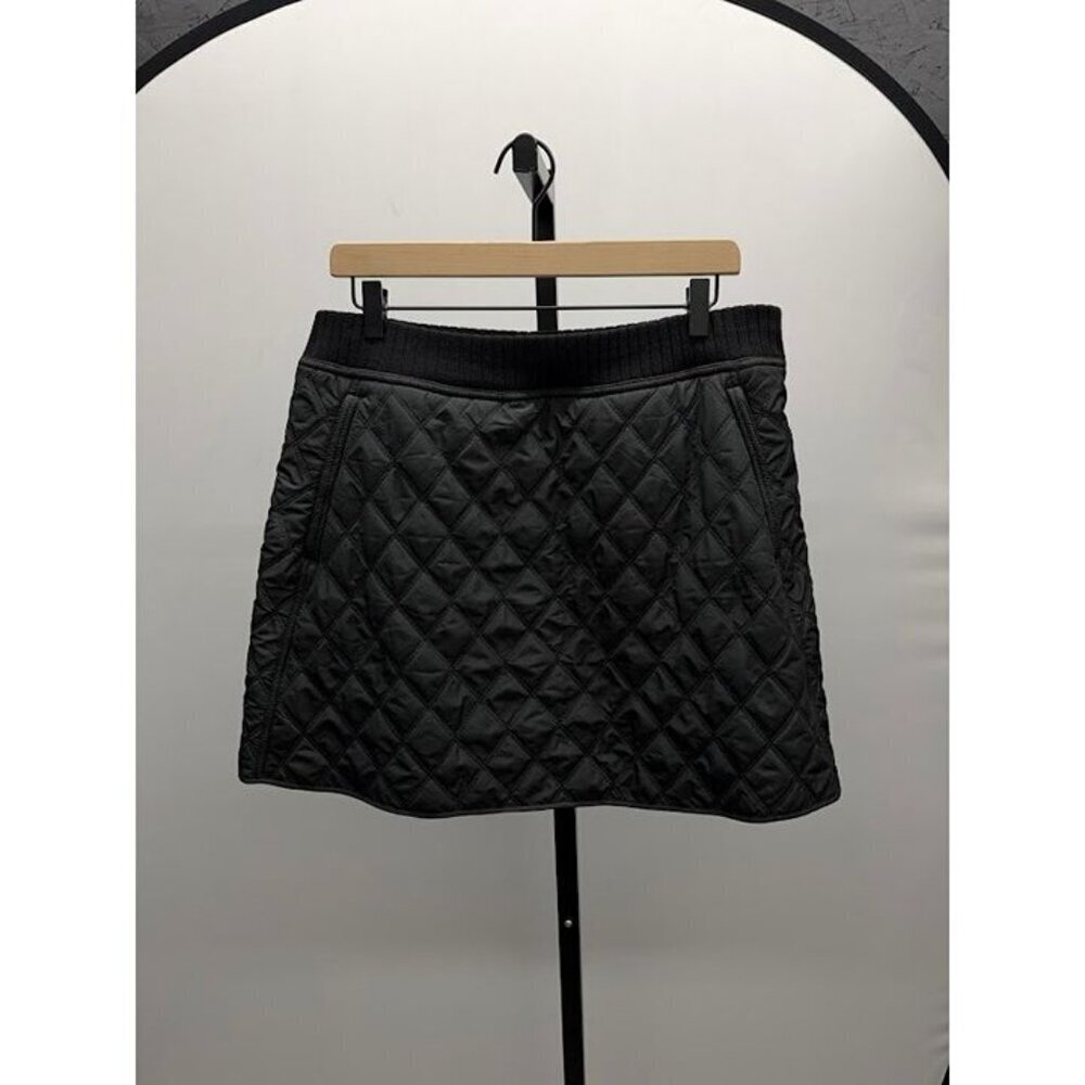 Prana Black Quilted Sherpa Lined Skirt